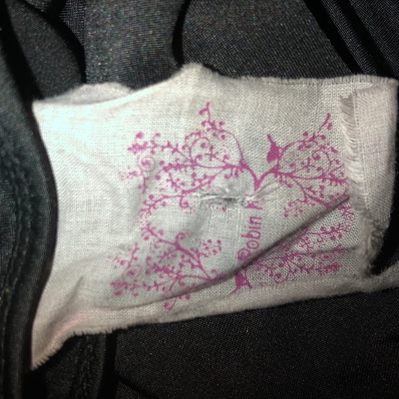 ROBIN K. BLK PUCKERED FRONT BRAIDED T-BACK BLOUSE - Picture 7 of 8